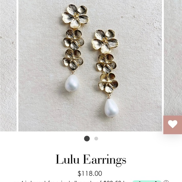 NWT* Kate and Mari Lulu Bridal Earrings Silver - Picture 2 of 6